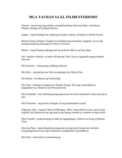 El Filibusterismo Kabanata 30 Buod, Mga Tauhan, at .